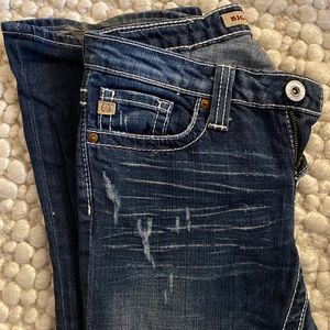 BIG STAR DENIM - DARK WASH W/ DISTRESSING